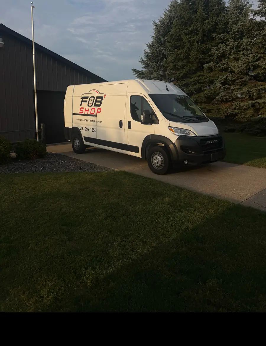 Fob Shop service van parked outside